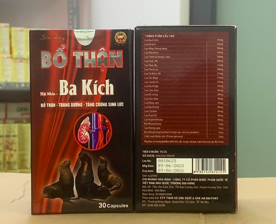 Sâm nhung ba kích bổ thận tăng sinh lý nam giới cải thiện sức khỏe